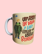 Taza Cerámica "Un Aplauso Pa' Mami y Papi" | Rana Coronada | Diseño Urbano Latino