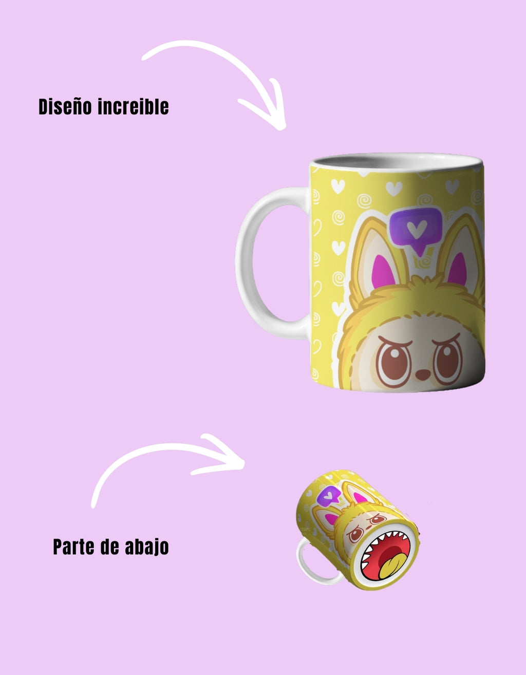 Taza Labubu Amarilla 11oz