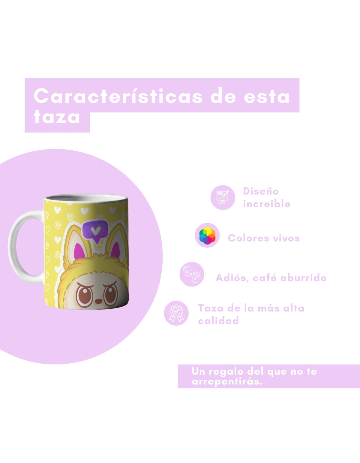 Taza Labubu Amarilla 11oz