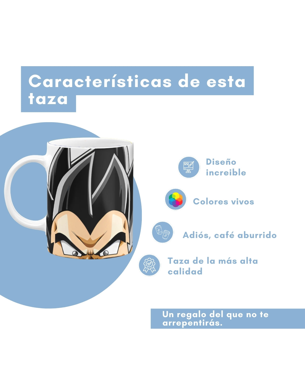 Taza Vegeta Dragon Ball 11oz