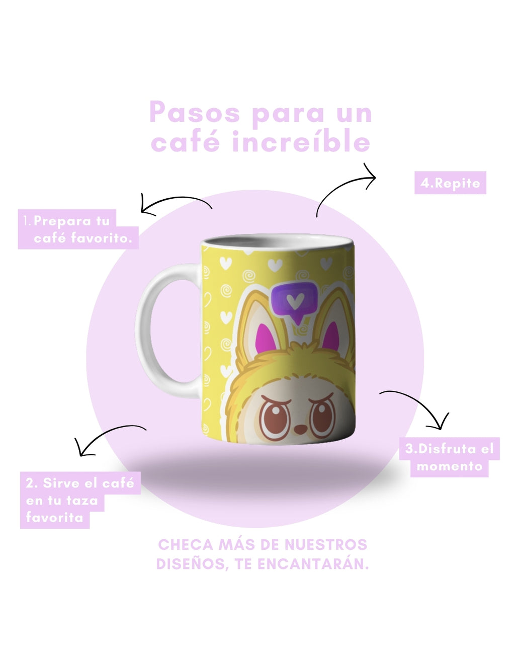 Taza Labubu Amarilla 11oz
