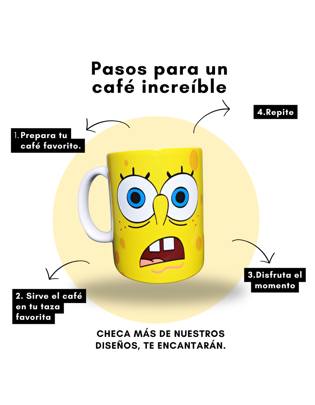 Taza Bob Divertida | Taza de Cerámica Diseño Original | Ideal para Café, Regalo o Decoración