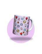 Taza Cerámica BT21 | Personajes Kawaii con Logo | Regalo para ARMY