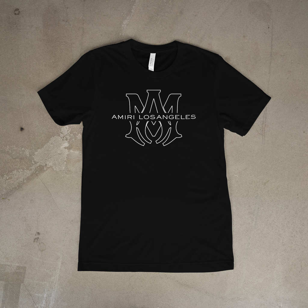 Playera Streetwear Logo Minimal Outline – Oversize Negra Unisex