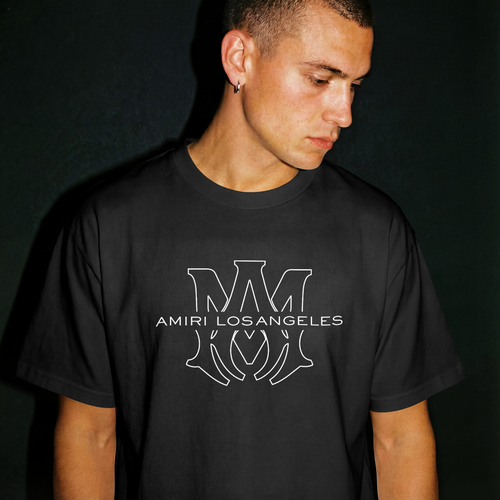 Playera Streetwear Logo Minimal Outline – Oversize Negra Unisex