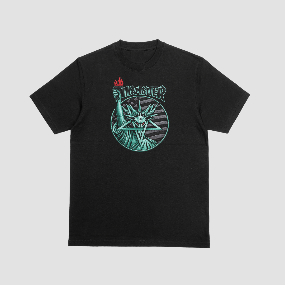 Thrasher Liberty Flame Graphic Tee – Dark Skate Edition