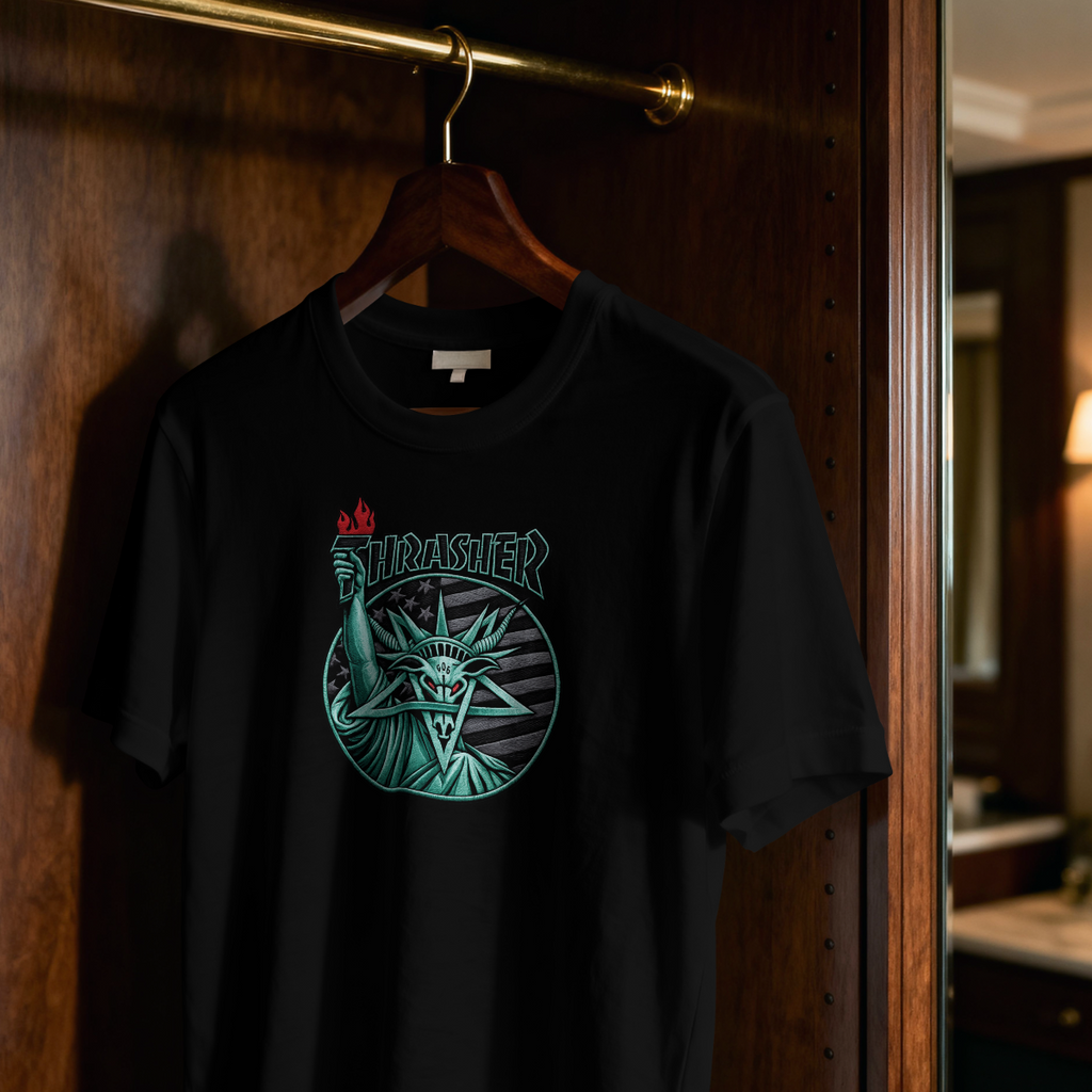 Thrasher Liberty Flame Graphic Tee – Dark Skate Edition