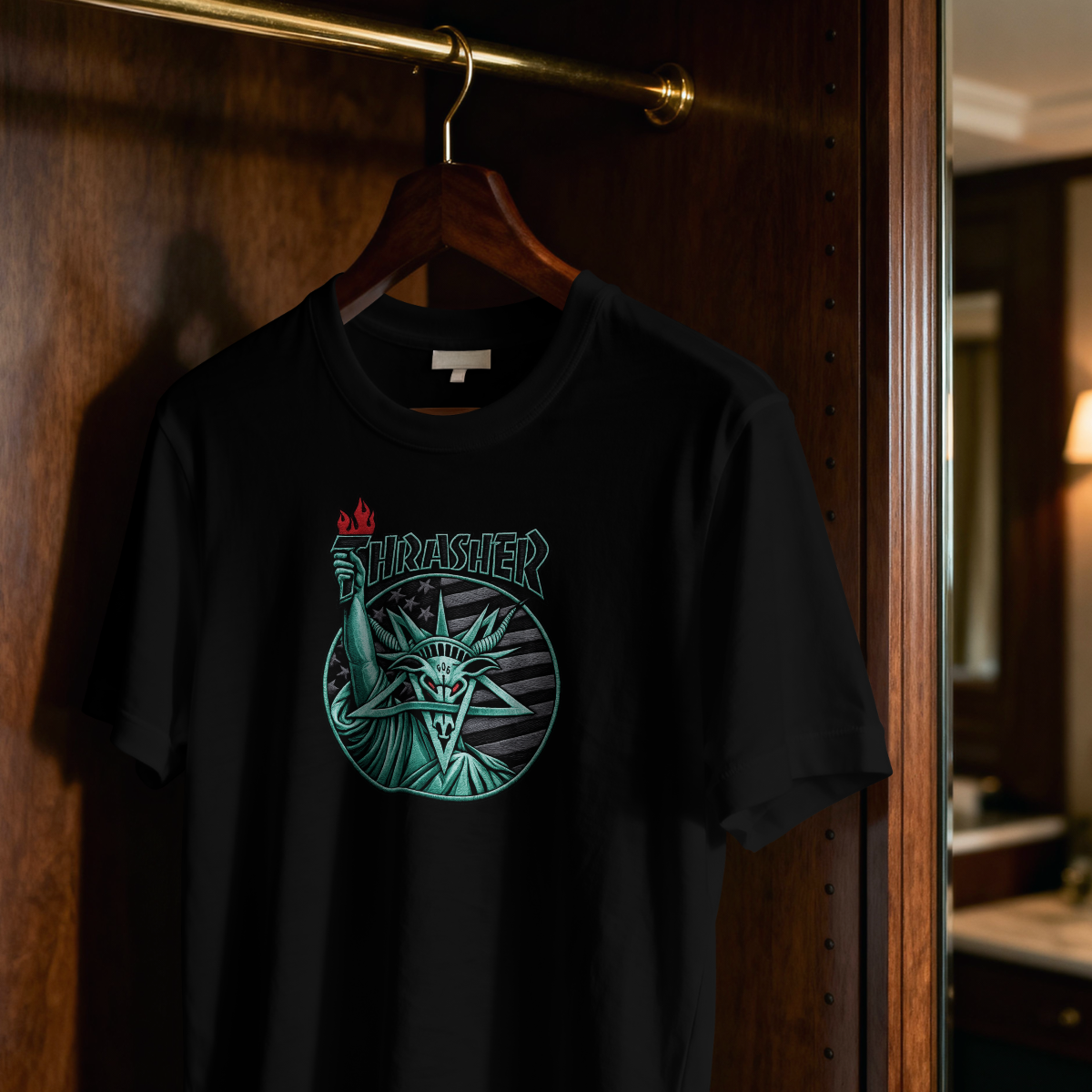 Thrasher Liberty Flame Graphic Tee – Dark Skate Edition