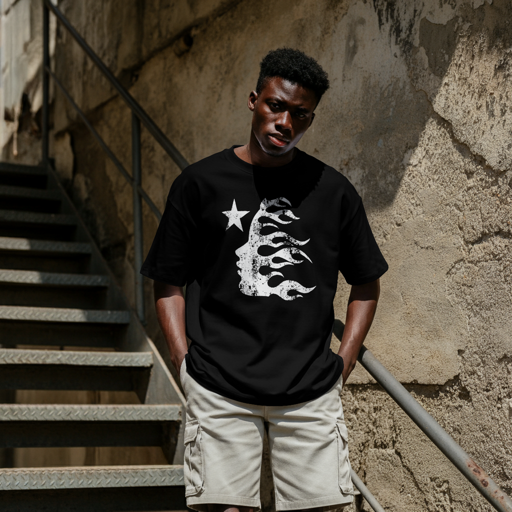 HELLSTAR FLAME TEE – Dark Energy Drop
